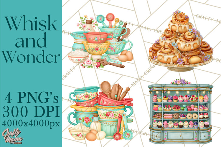 Whimsical Bakery Girls & Boys PNG Clipart, Baker Characters example image 1