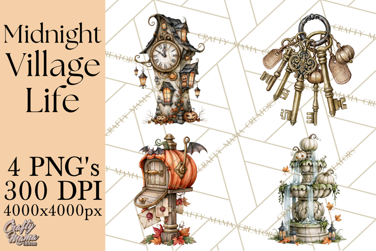 Pumpkin Village Village Life PNG Halloween Clipart