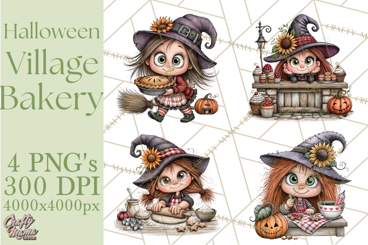 Halloween Village Bakery PNG Clipart