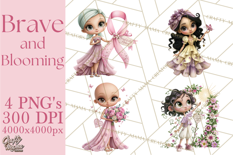 Breast Cancer Warrior PNG Clipart, Pink Ribbon Girls