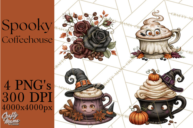Spooky Coffeehouse PNG Clipart example image 1