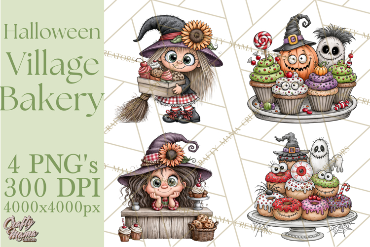 Halloween Village Bakery PNG Clipart