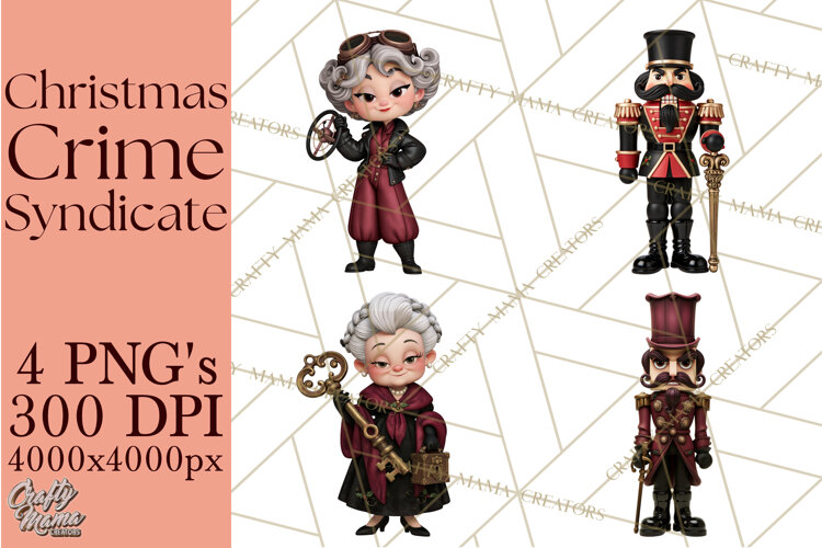 Christmas Crime Syndicate PNG Clipart, Mobster Santa example image 1