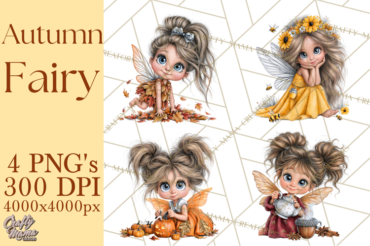 Fall Fairy Clipart PNG, Autumn Woodland Fantasy