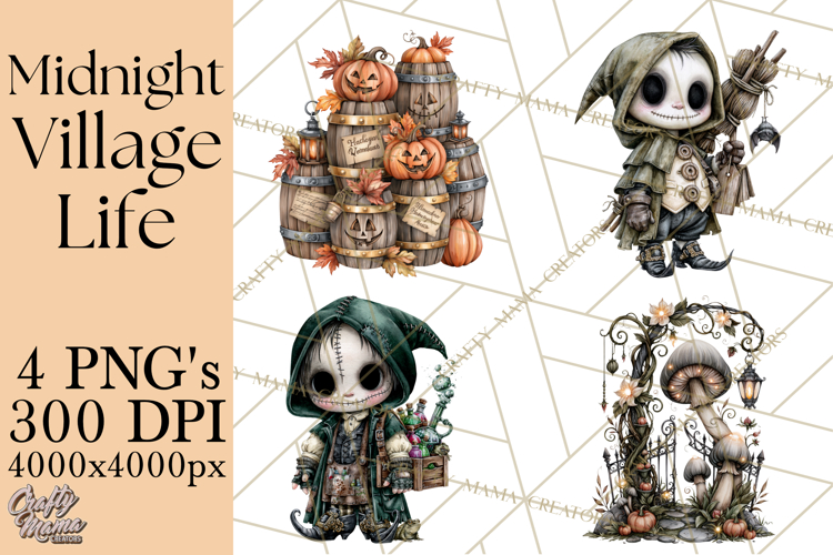 Pumpkin Village Village Life PNG Halloween Clipart