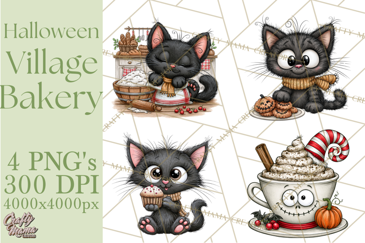 Halloween Village Bakery PNG Clipart