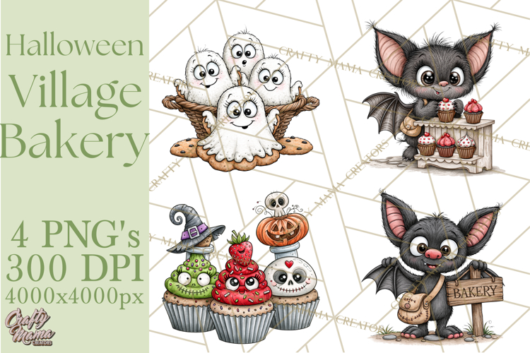 Halloween Village Bakery PNG Clipart