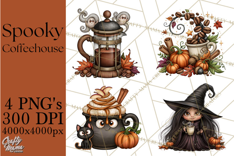 Spooky Coffeehouse PNG Clipart example image 1