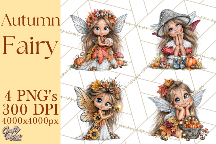 Fall Fairy Clipart PNG, Autumn Woodland Fantasy