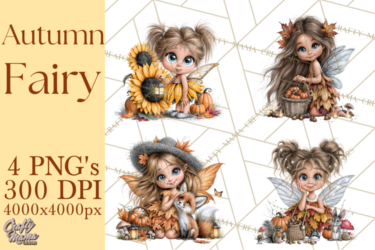Fall Fairy Clipart PNG, Autumn Woodland Fantasy