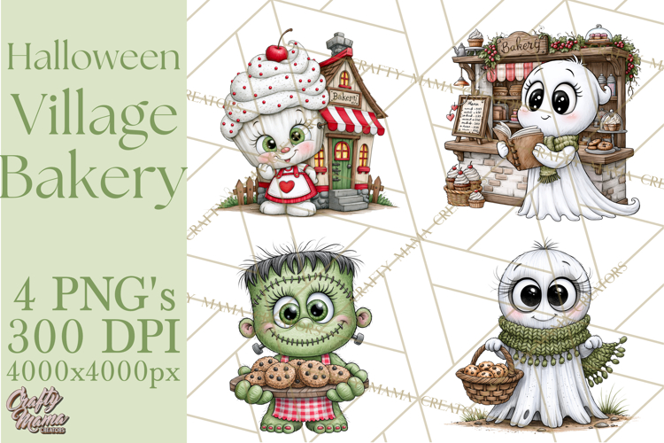 Halloween Village Bakery PNG Clipart