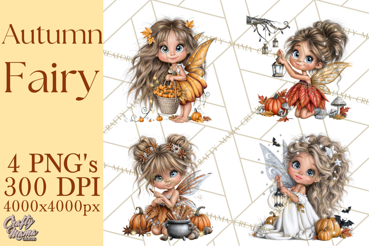Fall Fairy Clipart PNG, Autumn Woodland Fantasy