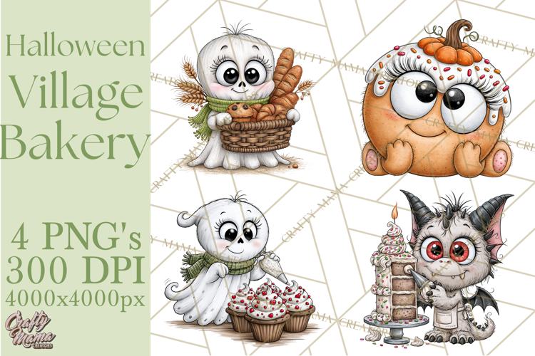 Halloween Village Bakery PNG Clipart