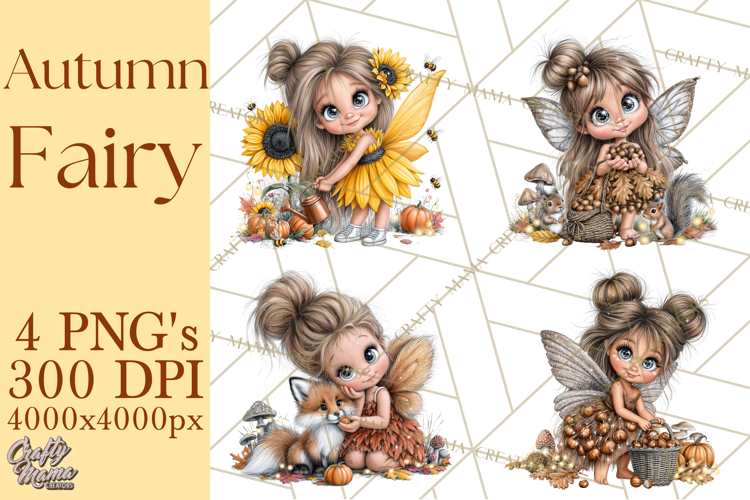 Fall Fairy Clipart PNG, Autumn Woodland Fantasy
