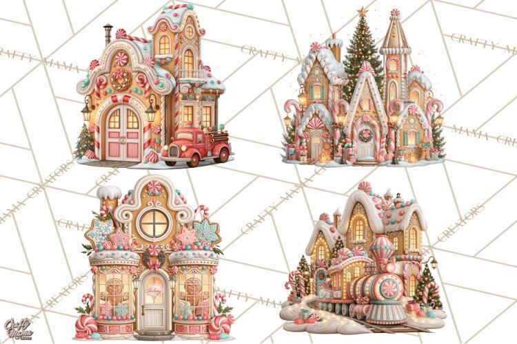 Gingerbread Christmas Clipart, Gingerbread People PNG example image 1