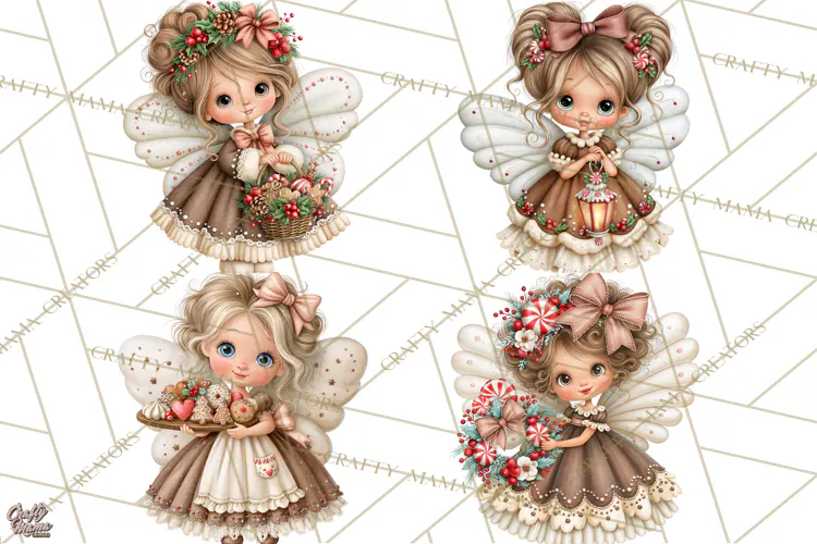 Gingerbread Fairyland Christmas PNG Clipart