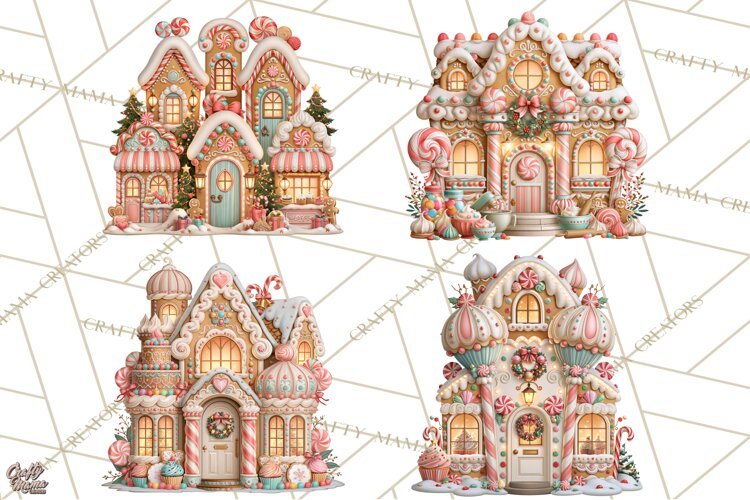 Gingerbread Christmas Clipart, Gingerbread People PNG example image 1
