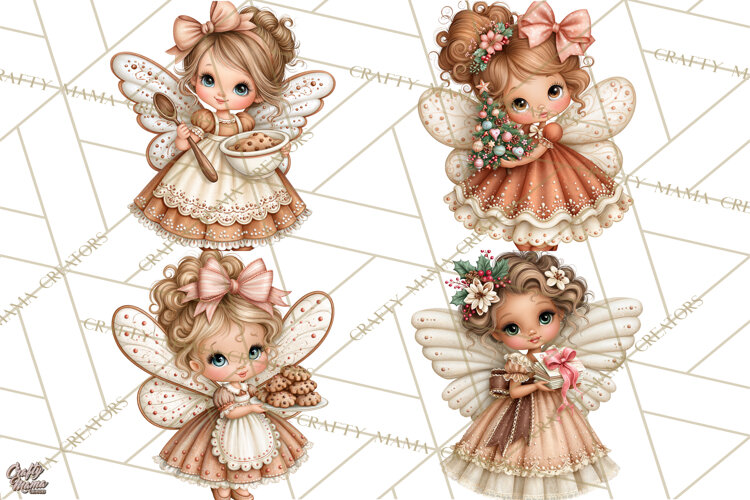Gingerbread Fairyland Christmas PNG Clipart example image 1