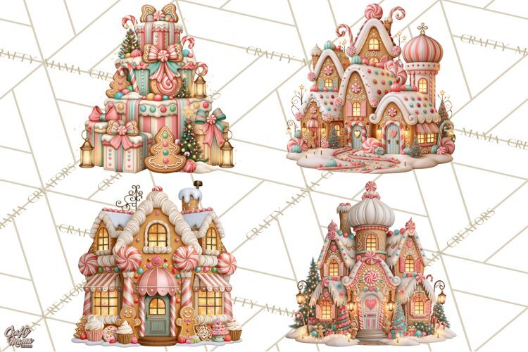 Gingerbread Christmas Clipart, Gingerbread People PNG example image 1