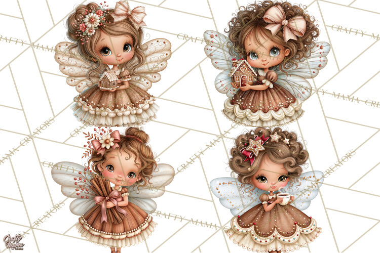 Gingerbread Fairyland Christmas PNG Clipart example image 1