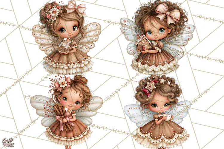 Gingerbread Fairyland Christmas PNG Clipart