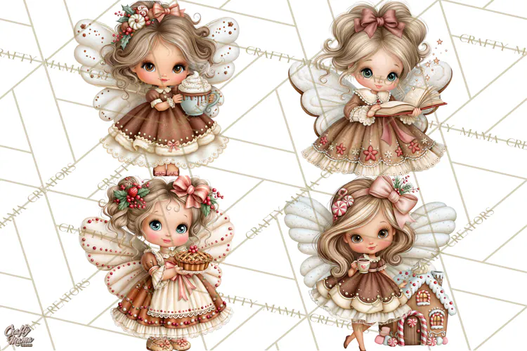 Gingerbread Fairyland Christmas PNG Clipart