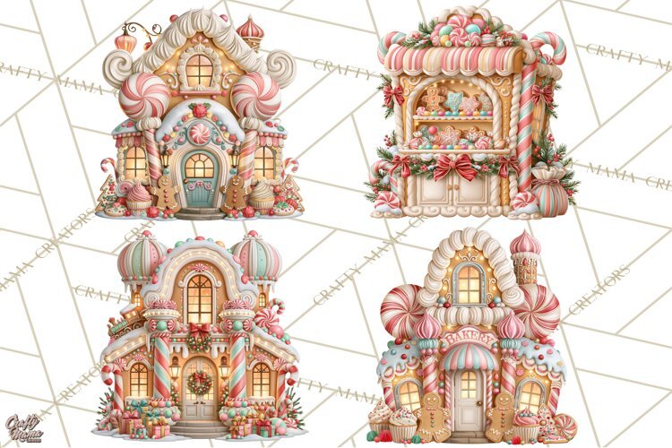 Gingerbread Christmas Clipart, Gingerbread People PNG example image 1
