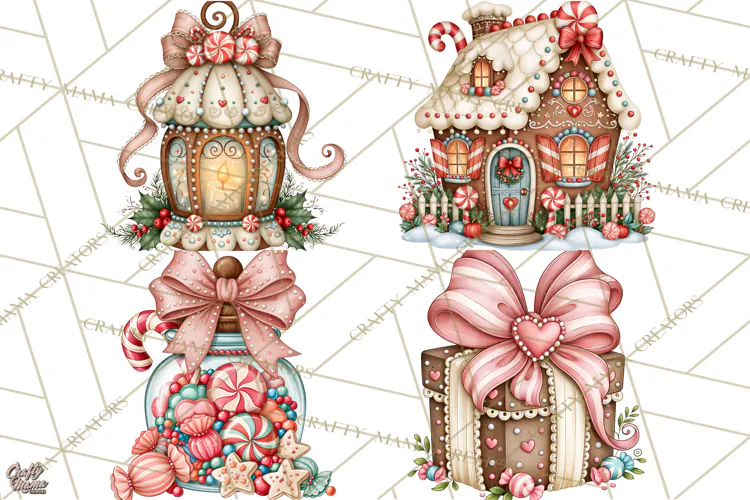Gingerbread Fairyland Christmas PNG Clipart