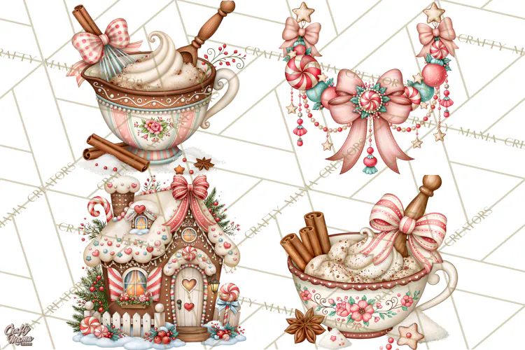 Gingerbread Fairyland Christmas PNG Clipart