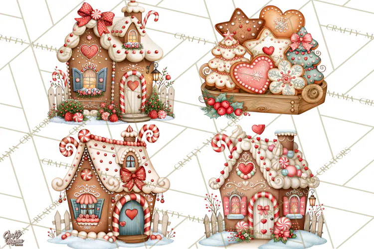 Gingerbread Fairyland Christmas PNG Clipart