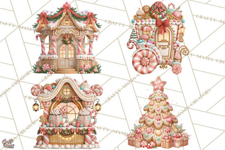 Gingerbread Christmas Clipart, Gingerbread People PNG example image 1