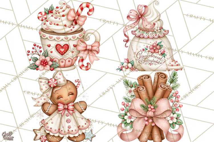 Gingerbread Fairyland Christmas PNG Clipart