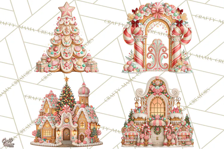 Gingerbread Christmas Clipart, Gingerbread People PNG