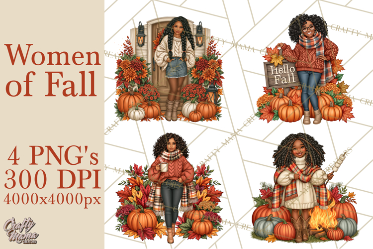 Cozy Autumn Women PNG Clipart, Girl Fall Png