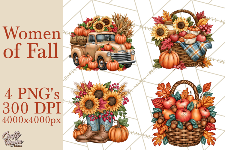 Cozy Autumn Women PNG Clipart, Girl Fall Png