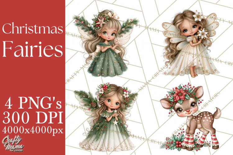 Christmas Fairy World Clipart PNG