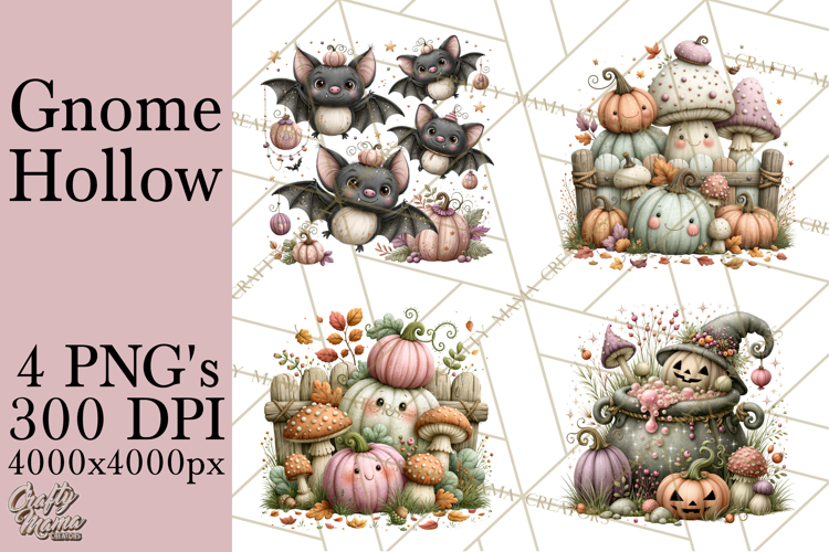 Gnome Hollow Halloween Clipart PNG