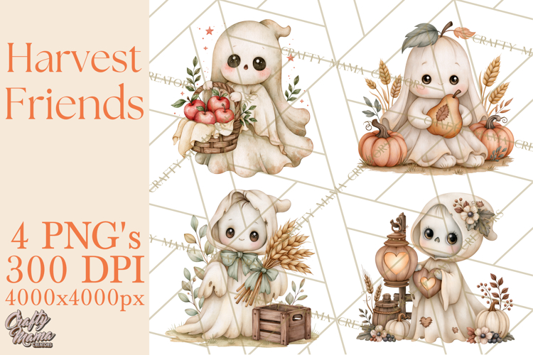 Harvest Companions Clipart PNG, Fall Animals