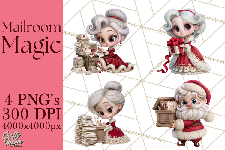 Santa’s Mailroom Christmas Clipart PNG