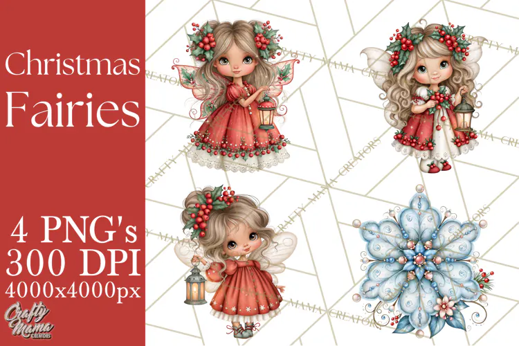 Christmas Fairy World Clipart PNG