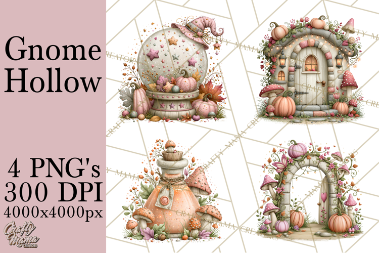 Gnome Hollow Halloween Clipart PNG
