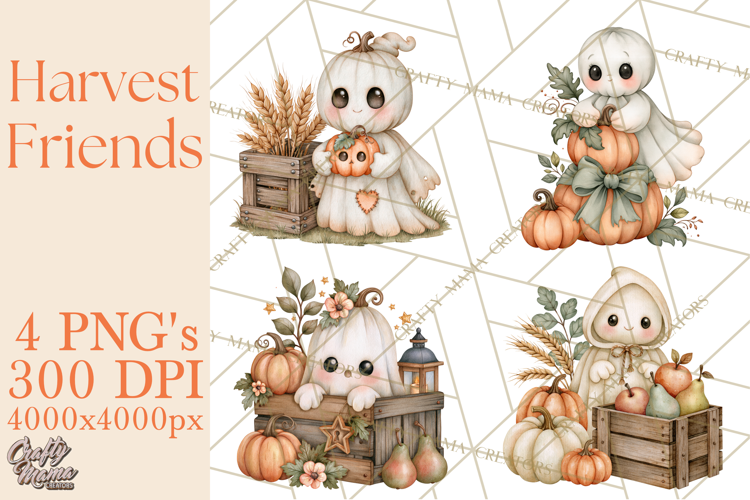 Harvest Companions Clipart PNG, Fall Animals