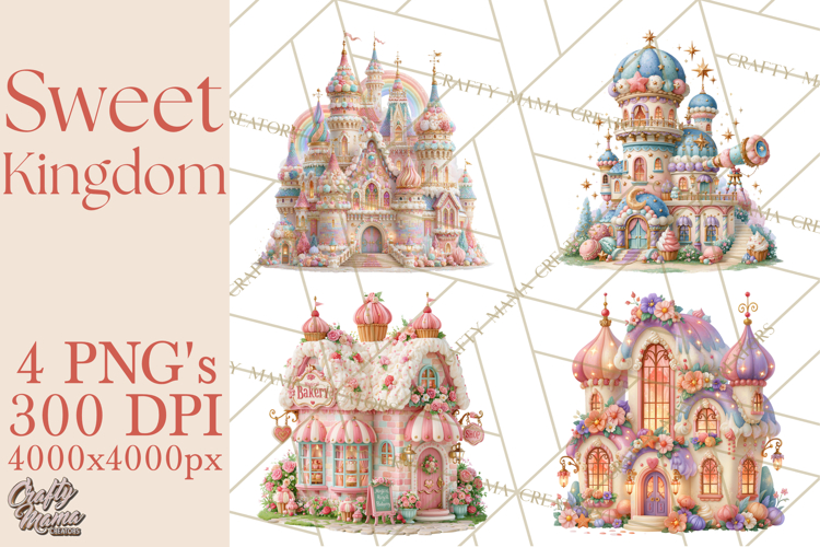 Sweet Kingdom Buildings PNG Clipart