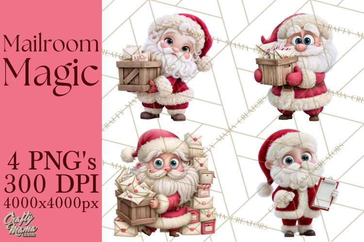 Santa’s Mailroom Christmas Clipart PNG