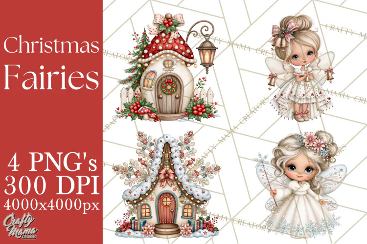 Christmas Fairy World Clipart PNG
