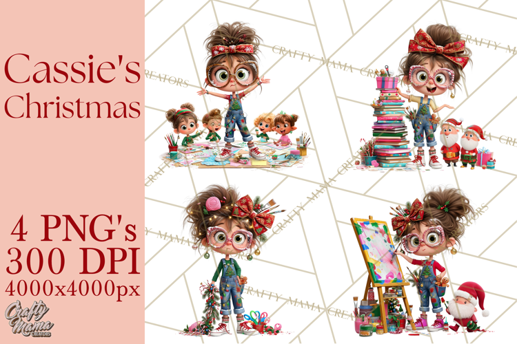 Christmas Crafter Cassie PNG Clipart