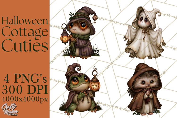 Halloween Cottage Cuties Printable Clipart PNG