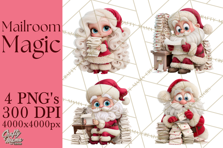 Santa’s Mailroom Christmas Clipart PNG