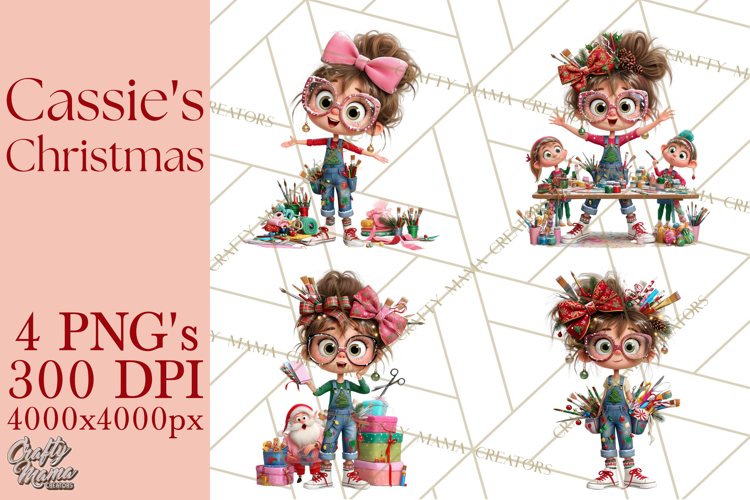Christmas Crafter Cassie PNG Clipart