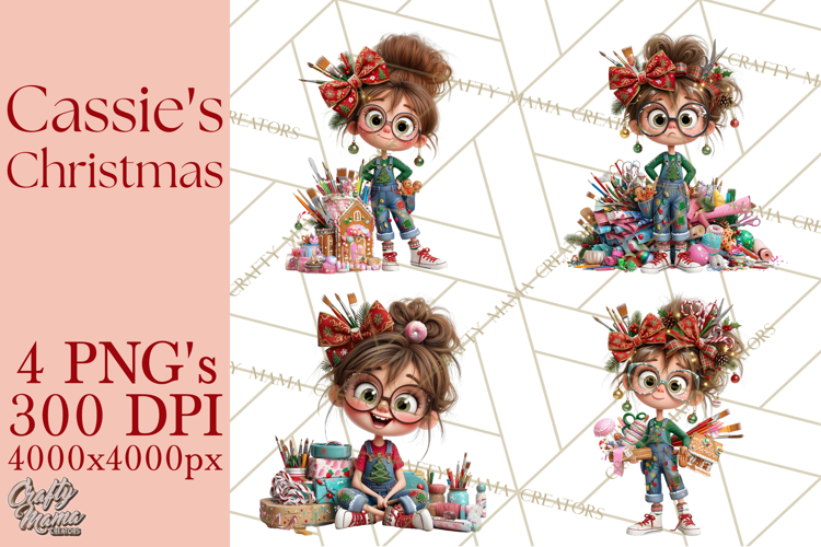 Christmas Crafter Cassie PNG Clipart